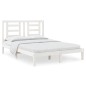 vidaXL Estructura de cama madera maciza de pino blanco 150x200 cm