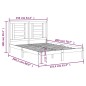 vidaXL Estructura de cama madera maciza de pino blanco 150x200 cm
