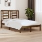 vidaXL Estructura cama pequeña doble madera maciza marrón 120x190 cm vidaXL Estructura cama pequeña doble madera maciza marrón 120x190 cm