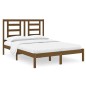 vidaXL Estructura cama pequeña doble madera maciza marrón 120x190 cm vidaXL Estructura cama pequeña doble madera maciza marrón 120x190 cm