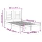 vidaXL Estructura cama pequeña doble madera maciza marrón 120x190 cm vidaXL Estructura cama pequeña doble madera maciza marrón 120x190 cm