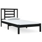 vidaXL Estructura de cama madera maciza de pino negra 90x200 cm vidaXL Estructura de cama madera maciza de pino negra 90x200 cm