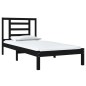 vidaXL Estructura de cama madera maciza de pino negra 90x200 cm vidaXL Estructura de cama madera maciza de pino negra 90x200 cm
