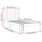 vidaXL Estructura de cama madera maciza de pino negra 90x200 cm vidaXL Estructura de cama madera maciza de pino negra 90x200 cm