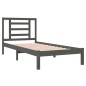 vidaXL Estructura de cama de madera maciza de pino gris 100x200 cm