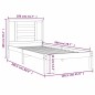 vidaXL Estructura de cama de madera maciza de pino gris 100x200 cm