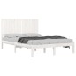 vidaXL Estructura de cama madera de pino doble blanca 135x190 cm vidaXL Estructura de cama madera de pino doble blanca 135x190 cm