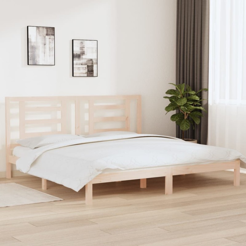 vidaXL Estructura de cama de madera maciza de pino 200x200 cm vidaXL Estructura de cama de madera maciza de pino 200x200 cm