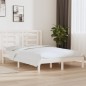 vidaXL Estructura de cama de madera maciza de pino blanca 140x200 cm vidaXL Estructura de cama de madera maciza de pino blanca 140x200 cm