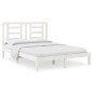 vidaXL Estructura de cama de madera maciza de pino blanca 140x200 cm vidaXL Estructura de cama de madera maciza de pino blanca 140x200 cm