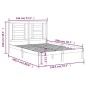 vidaXL Estructura de cama de madera maciza de pino blanca 140x200 cm vidaXL Estructura de cama de madera maciza de pino blanca 140x200 cm
