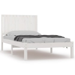 vidaXL Estructura de cama madera maciza de pino blanco 100x200 cm