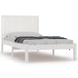 vidaXL Estructura de cama madera maciza de pino blanco 100x200 cm vidaXL Estructura de cama madera maciza de pino blanco 100x200 cm