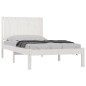 vidaXL Estructura de cama madera maciza de pino blanco 100x200 cm vidaXL Estructura de cama madera maciza de pino blanco 100x200 cm
