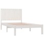 vidaXL Estructura de cama madera maciza de pino blanco 100x200 cm vidaXL Estructura de cama madera maciza de pino blanco 100x200 cm