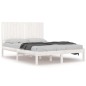 vidaXL Estructura de cama de madera maciza de pino blanca 140x190 cm