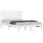 vidaXL Estructura de cama de madera maciza de pino blanca 140x190 cm