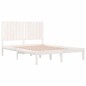 vidaXL Estructura de cama de madera maciza de pino blanca 140x190 cm