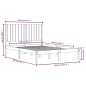 vidaXL Estructura de cama de madera maciza de pino blanca 140x190 cm
