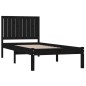 vidaXL Estructura cama individual madera maciza pino negra 90x190 cm vidaXL Estructura cama individual madera maciza pino negra 90x190 cm