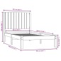 vidaXL Estructura cama individual madera maciza pino negra 90x190 cm vidaXL Estructura cama individual madera maciza pino negra 90x190 cm