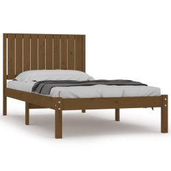 vidaXL Estructura de cama madera maciza pino marrón miel 100x200 cm