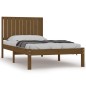 vidaXL Estructura de cama madera maciza pino marrón miel 100x200 cm vidaXL Estructura de cama madera maciza pino marrón miel 100x200 cm