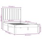 vidaXL Estructura de cama madera maciza pino marrón miel 100x200 cm vidaXL Estructura de cama madera maciza pino marrón miel 100x200 cm