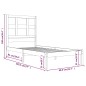 vidaXL Estructura de cama madera maciza de pino 75x190 cm vidaXL Estructura de cama madera maciza de pino 75x190 cm