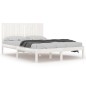 vidaXL Estructura de cama King Size madera maciza blanco 150x200 cm vidaXL Estructura de cama King Size madera maciza blanco 150x200 cm
