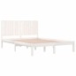 vidaXL Estructura de cama King Size madera maciza blanco 150x200 cm vidaXL Estructura de cama King Size madera maciza blanco 150x200 cm