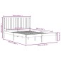vidaXL Estructura de cama King Size madera maciza blanco 150x200 cm vidaXL Estructura de cama King Size madera maciza blanco 150x200 cm