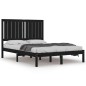 vidaXL Estructura de cama madera maciza de pino negra 120x200 cm vidaXL Estructura de cama madera maciza de pino negra 120x200 cm