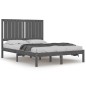 vidaXL Estructura de cama madera maciza de pino gris 120x200 cm
