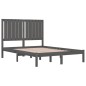vidaXL Estructura de cama madera maciza de pino gris 120x200 cm