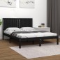 vidaXL Estructura de cama de madera maciza de pino negra 160x200 cm vidaXL Estructura de cama de madera maciza de pino negra 160x200 cm