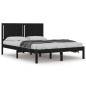 vidaXL Estructura de cama de madera maciza de pino negra 160x200 cm vidaXL Estructura de cama de madera maciza de pino negra 160x200 cm