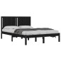 vidaXL Estructura de cama de madera maciza de pino negra 160x200 cm vidaXL Estructura de cama de madera maciza de pino negra 160x200 cm