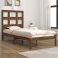 vidaXL Estructura de cama madera maciza pino marrón miel 100x200 cm vidaXL Estructura de cama madera maciza pino marrón miel 100x200 cm