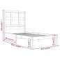 vidaXL Estructura de cama madera maciza de pino negra 90x200 cm vidaXL Estructura de cama madera maciza de pino negra 90x200 cm