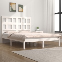 vidaXL Estructura de cama madera maciza de pino blanco 150x200 cm