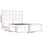 vidaXL Estructura de cama madera maciza de pino blanco 150x200 cm