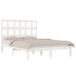vidaXL Estructura de cama de madera maciza de pino blanco 140x190 cm vidaXL Estructura de cama de madera maciza de pino blanco 140x190 cm