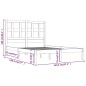 vidaXL Estructura de cama de madera maciza de pino blanco 140x190 cm vidaXL Estructura de cama de madera maciza de pino blanco 140x190 cm