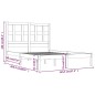 vidaXL Estructura de cama madera maciza de pino 140x200 cm
