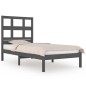vidaXL Estructura de cama madera maciza de pino gris 90x200 cm vidaXL Estructura de cama madera maciza de pino gris 90x200 cm