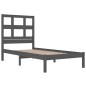 vidaXL Estructura de cama madera maciza de pino gris 90x200 cm vidaXL Estructura de cama madera maciza de pino gris 90x200 cm