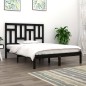 vidaXL Estructura de cama madera maciza doble pequeña negra 120x190 cm vidaXL Estructura de cama madera maciza doble pequeña negra 120x190 cm