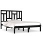 vidaXL Estructura de cama madera maciza doble pequeña negra 120x190 cm vidaXL Estructura de cama madera maciza doble pequeña negra 120x190 cm