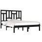 vidaXL Estructura de cama madera maciza doble pequeña negra 120x190 cm vidaXL Estructura de cama madera maciza doble pequeña negra 120x190 cm